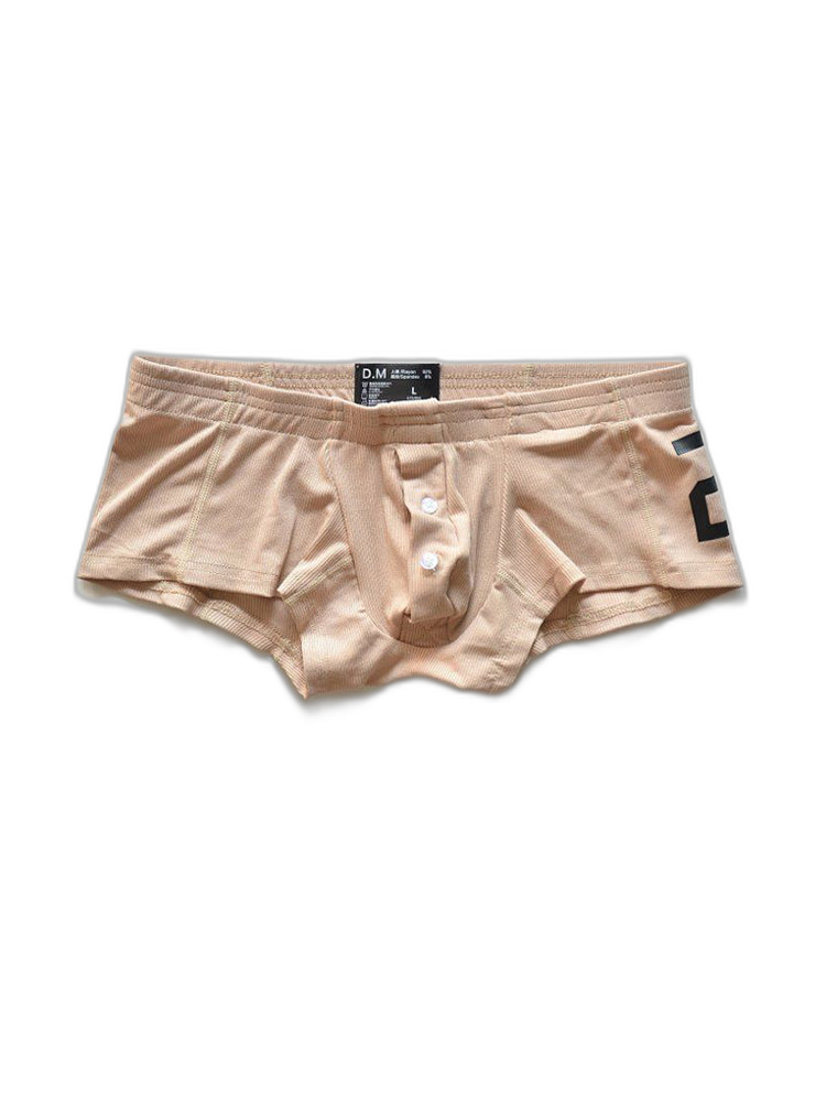 2-pack Men's Solid Color Comfortable Button-down Trunks