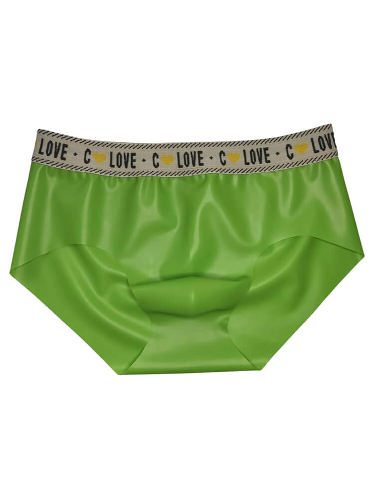Men's Sexy Seamless Semi-Transparent Latex Briefs