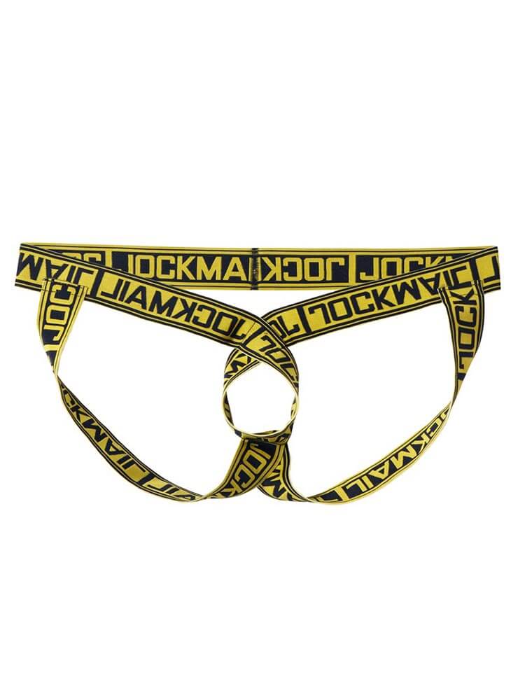 Men's Sexy Solid Color Hollow Loops Double Thong