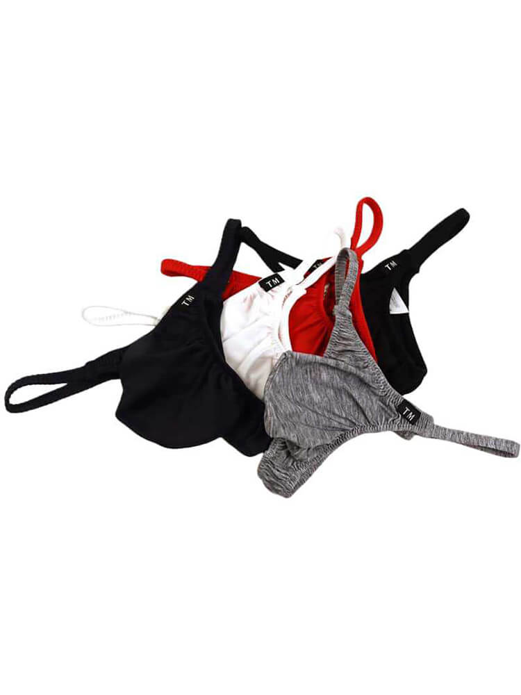 Men's Low-Rise U-Convex Pouch Thin Strap Thong