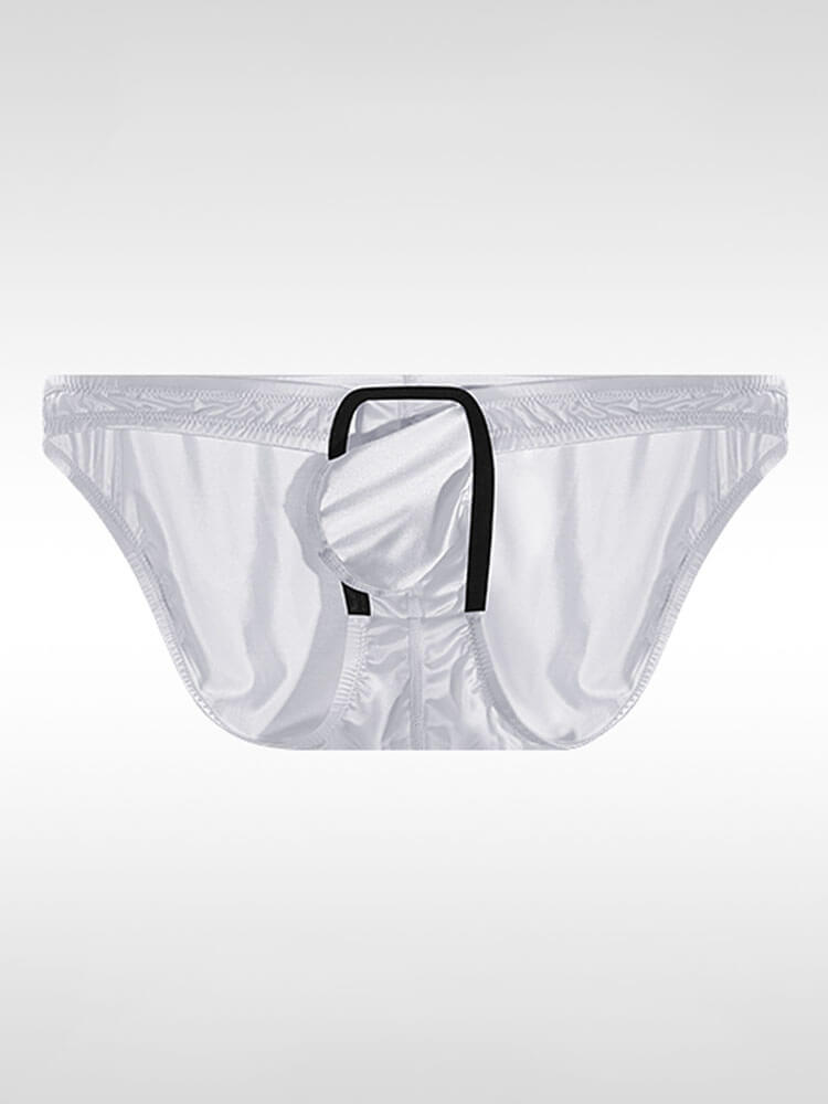 Men's Low-Waist Sexy High-Cut Ice Silk Briefs