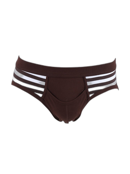 3 Pack Men's Mid-Rise Cotton Striped Briefs