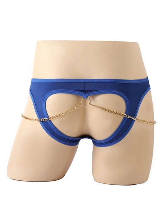 Men's Cutout-Butt Design With Chain Detail Briefs