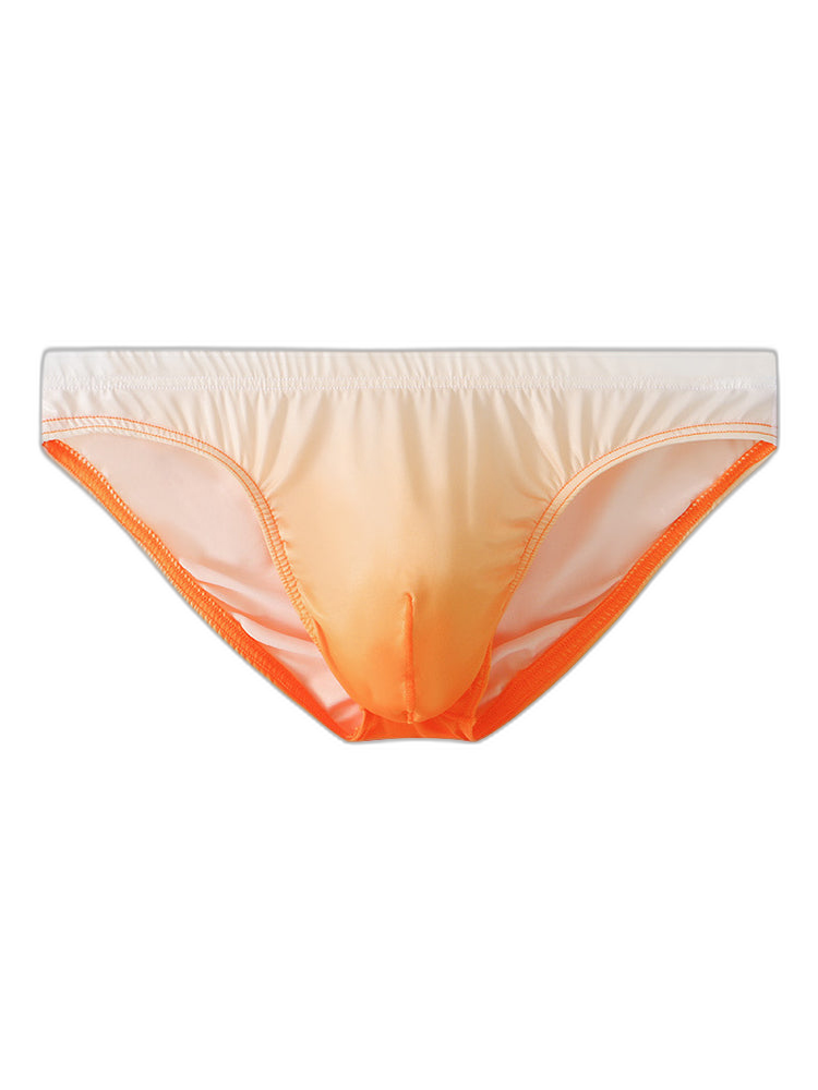 3 Pack Men's Sensual Silk-Like Loose Gradient Color Bikini