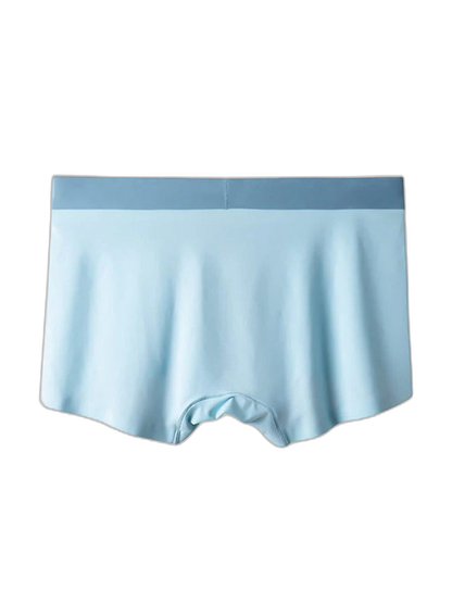 3 Pack Men's Ultra-thin Ice Silk Seamless Solid Trunks