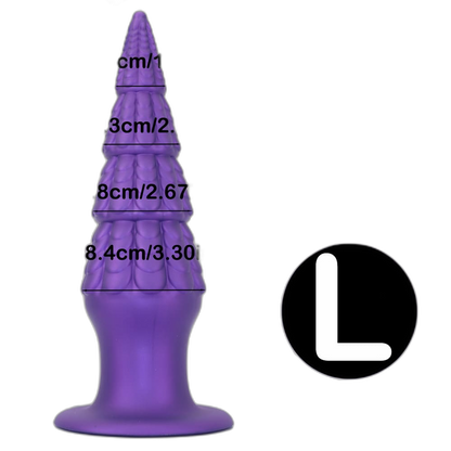 Christmas Tree Dildo - Silicone Butt Plug with Unique Layered Design - 3 Sizes