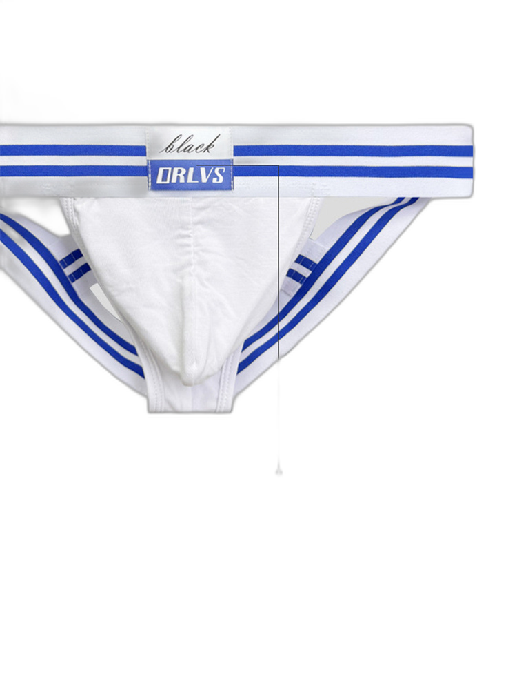 2 Pack Men's Sexy Low-Rise Breathable Trendy Design Lightweight Jockstrap