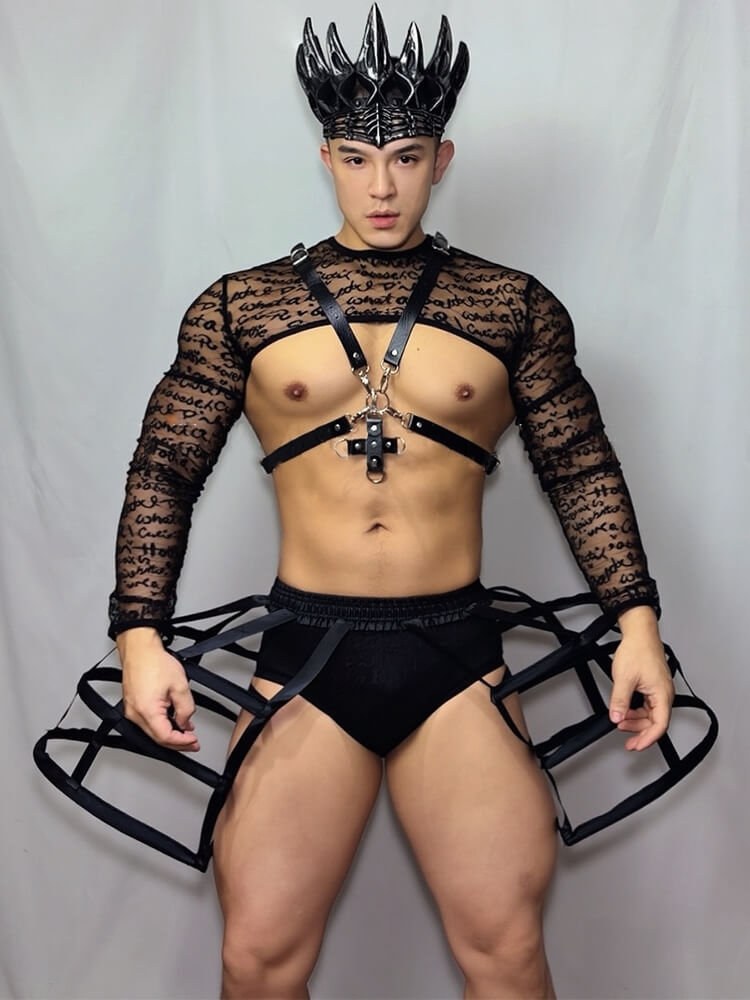 Men's Medusa Chain Sexy Performance Costume Set