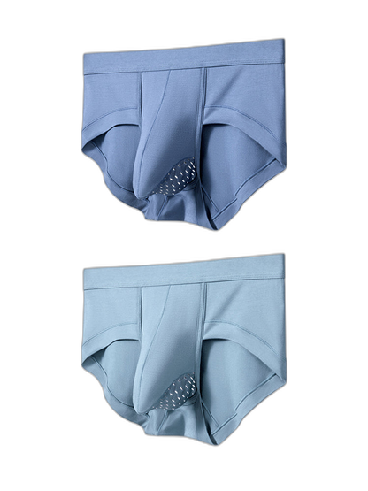 2 Pack Men's Breathable Pouch Separate Modal Briefs