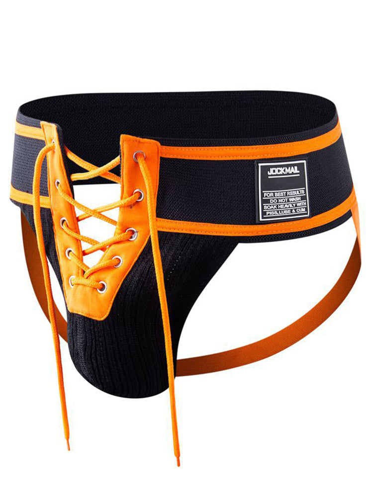 Men’s Lace-Up Camo Thong – Soft Stretch & Adjustable Fit