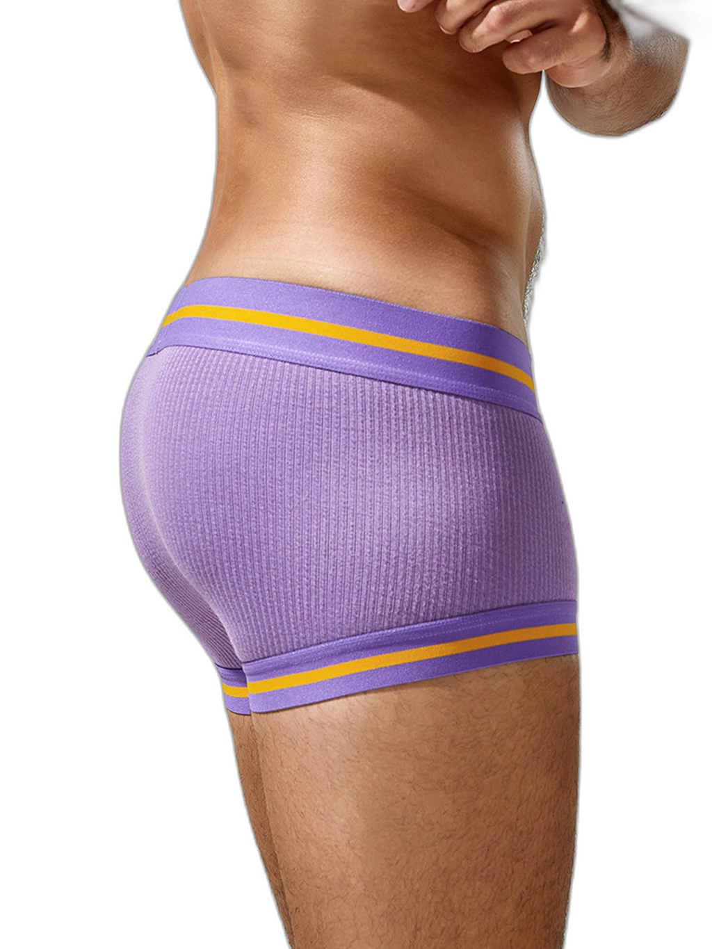 2 Pack Men's Spliced Color Trunks with Functional Fly
