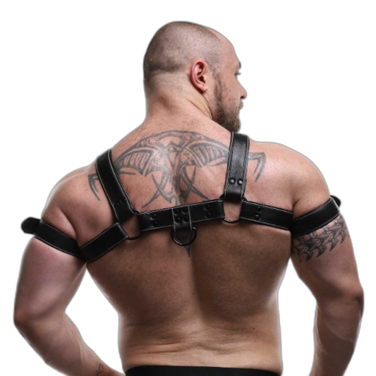 ruff GEAR Leather Bulldog Reflector Harness