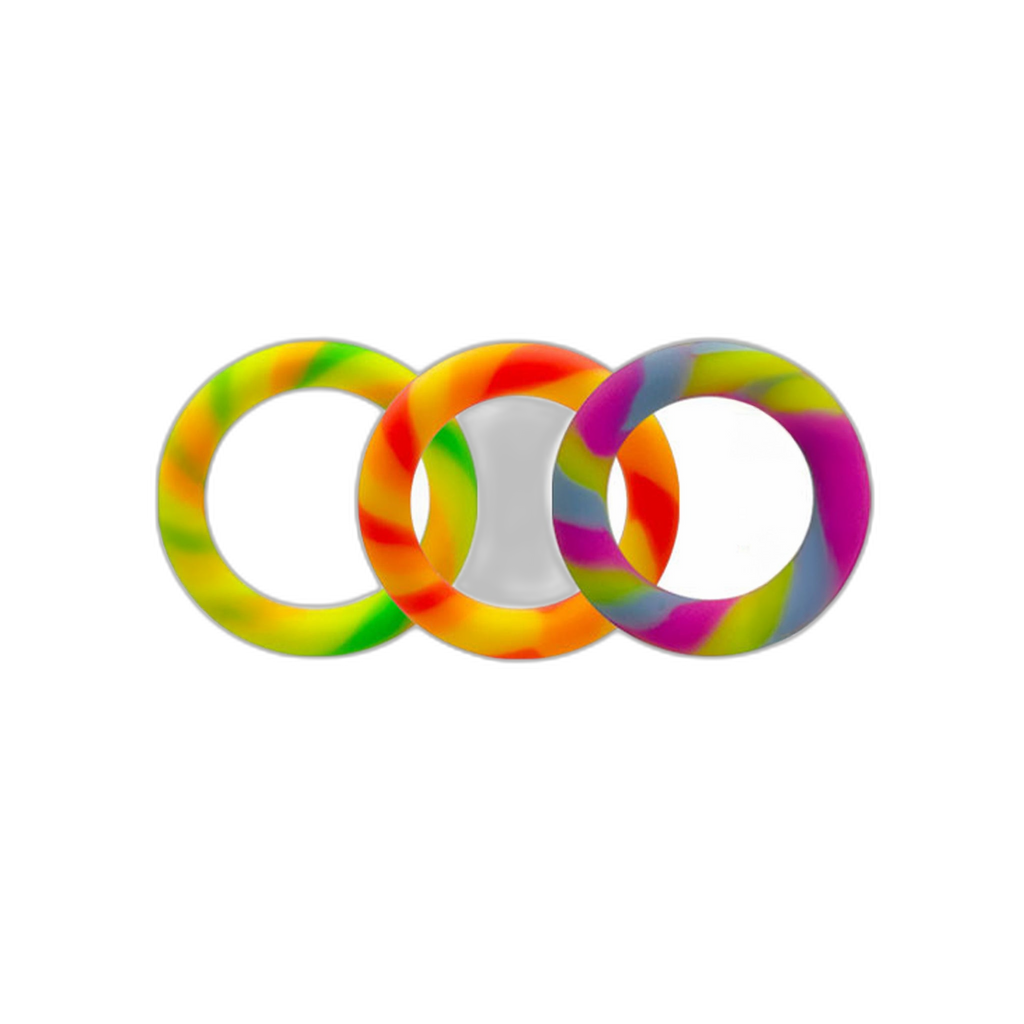ruff GEAR Limited Edition Silicone Candy 3 Pack Cock Ring Set