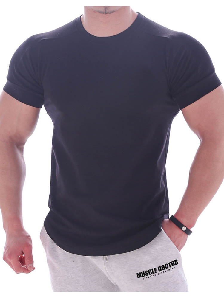Men's Solid Color Quick-Dry Fitness Sports T-shirt
