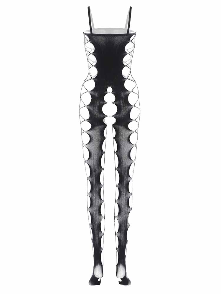 Men's Crotchless One-Piece Suspender Stockings