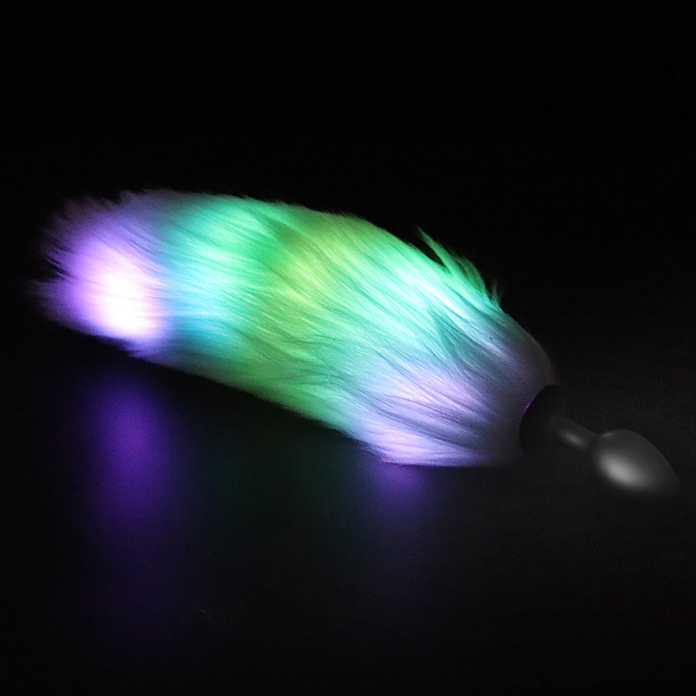Light Up Furry Butt Plug