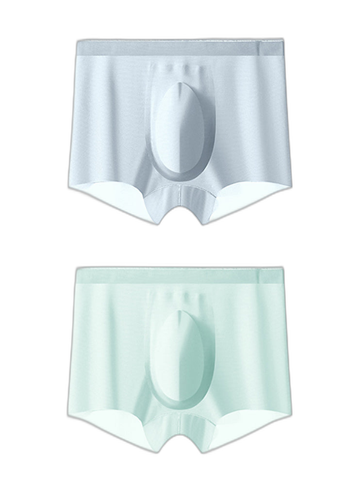2 Pack Men's Ultra-Thin Ice Silk Quick-Dry Trunks