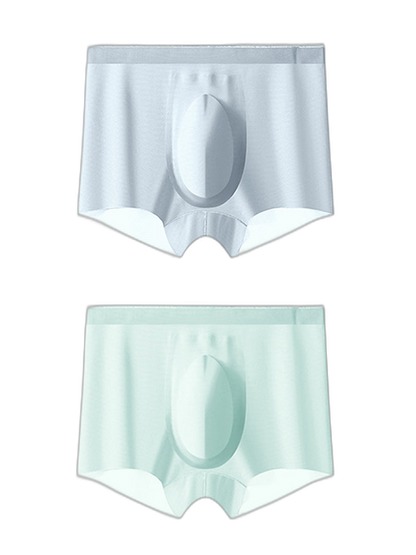 2 Pack Men's Ultra-Thin Ice Silk Quick-Dry Trunks
