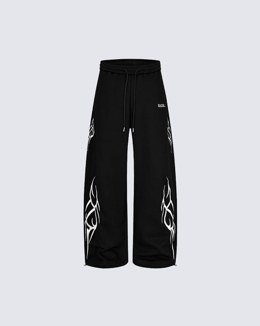 Vintage Tribal Print Relaxed Sweatpants