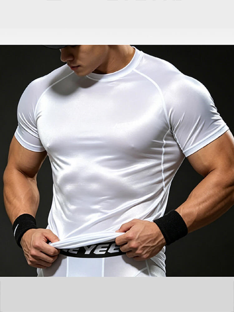Men's Fitness Stretch Quick-Drying Tight T-Shirt Shorts