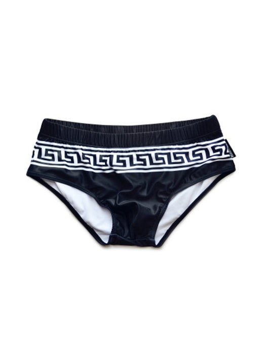 Low Waist Sexy Print Sports Triangle Swim Briefs