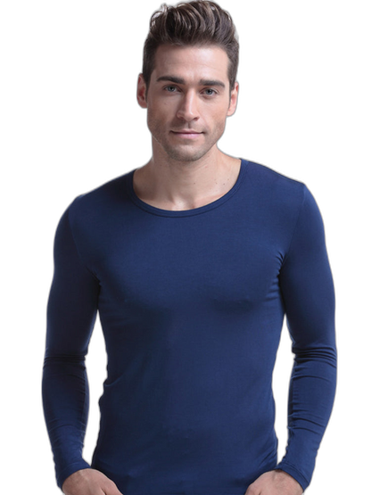 Mens Ultra Soft Low Cut V-Neck Thermal Shirt