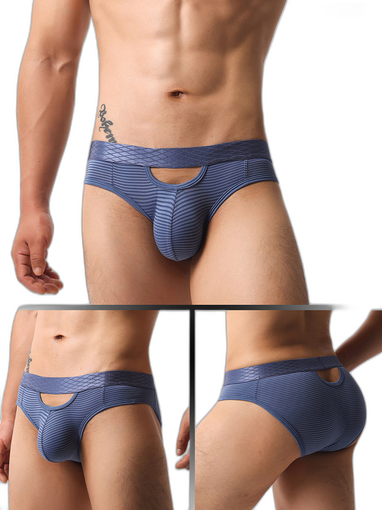 4 Pack Men's Sexy Striped Design Day-Long Comfort Soft-Touch Waistband Bikini