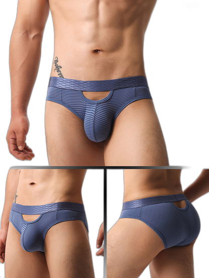 4 Pack Men's Sexy Striped Design Day-Long Comfort Soft-Touch Waistband Bikini