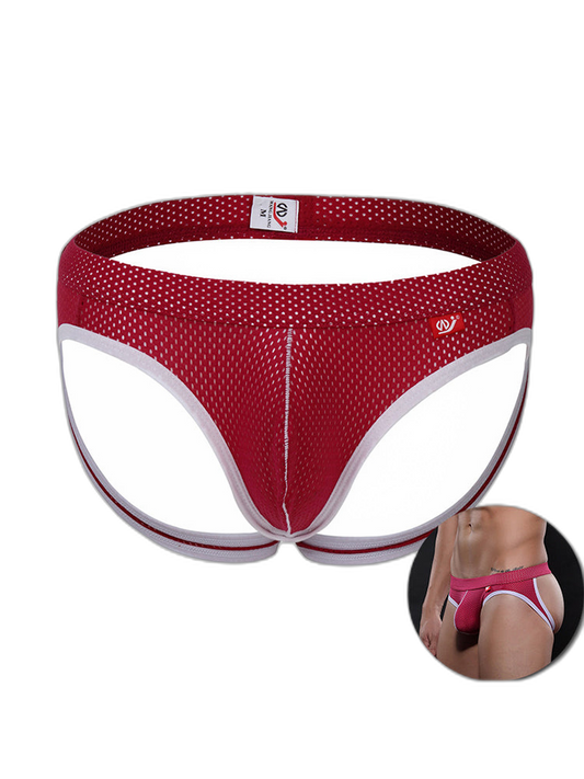 4 Pack Men's Low Waist Sexy Breathable Butt Lifting Stylish Comfortable Jockstrap