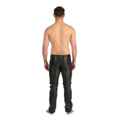 Prowler RED Leather Jeans Black
