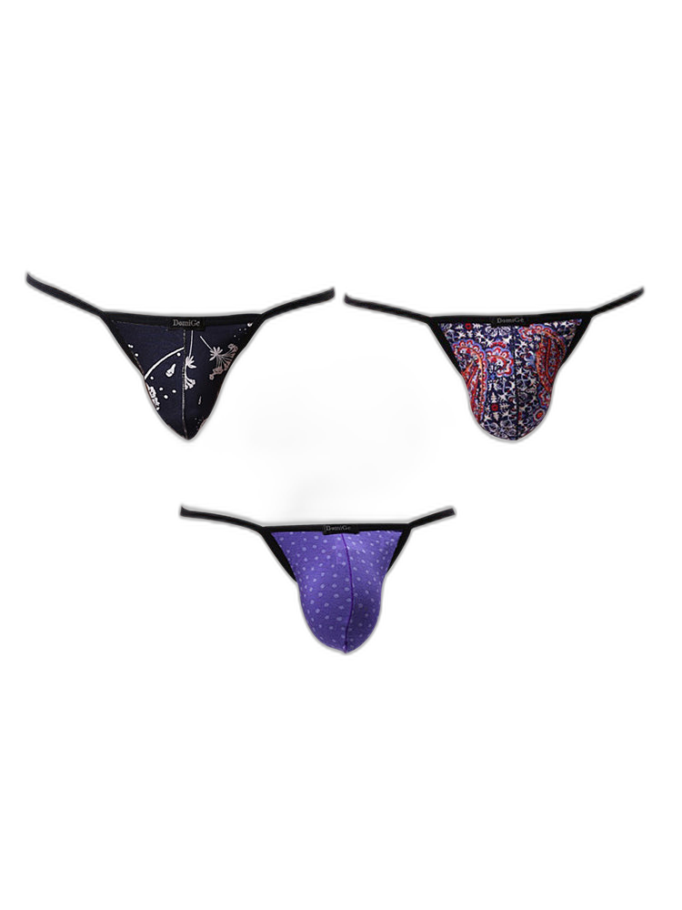 3 Pack Men's Low-Rise Sexy Lightweight & Airy Sporty Cut Anti-Chafing Strings