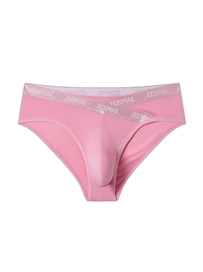 2 Pack Men's Sporty Letter Print Supportive Low-Rise Ice Silk Skin-Friendly Bikini
