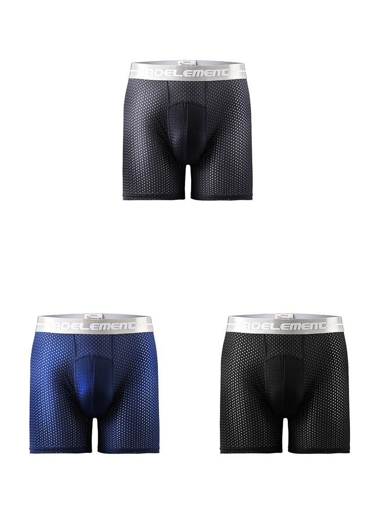 3 Pack Men's Breathable Boxers Briefs