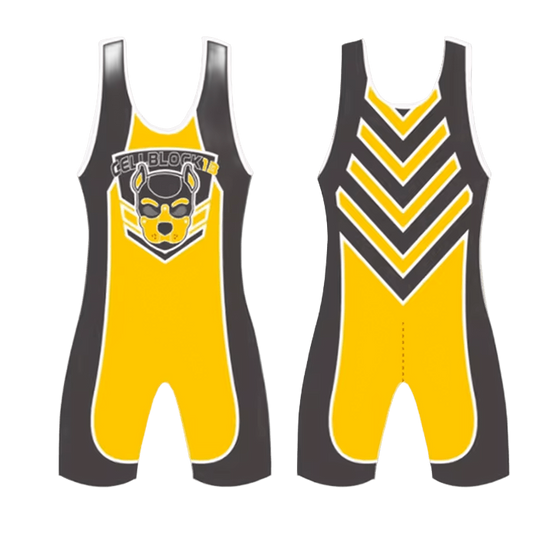 Cell Block 13 Spitfire Singlet Yellow