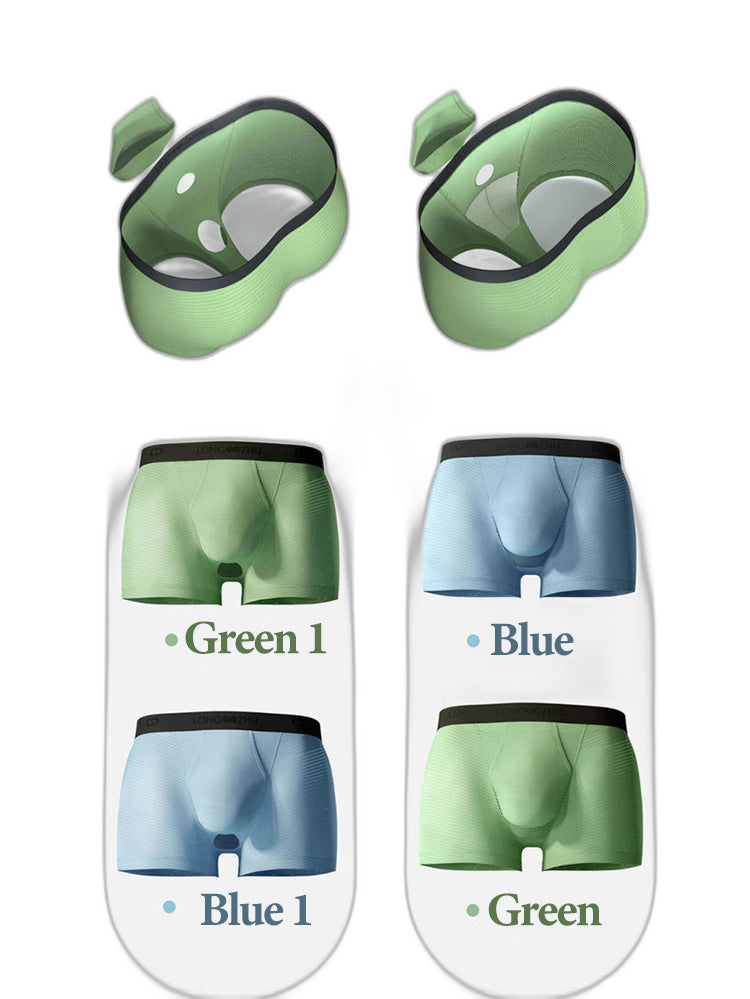Men's Cooling Separate Pouch Boxer Briefs Dual Pouch Underwear
