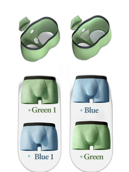 Men's Cooling Separate Pouch Boxer Briefs Dual Pouch Underwear