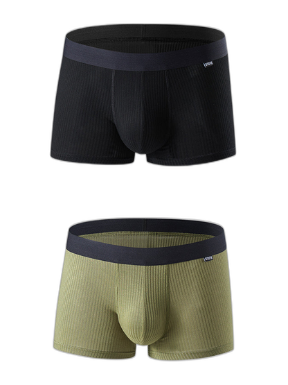 Men's Breathable Threaded Fabric U Convex Trunks