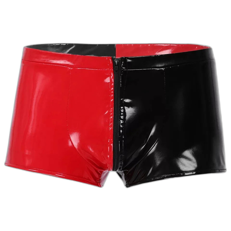 Joker Red & Black Wet Look Boxer Underwear