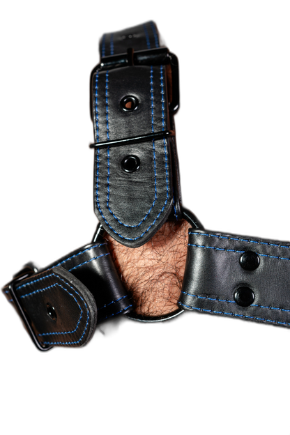 ruff GEAR RAW  Leather Bulldog Harness Black Royal