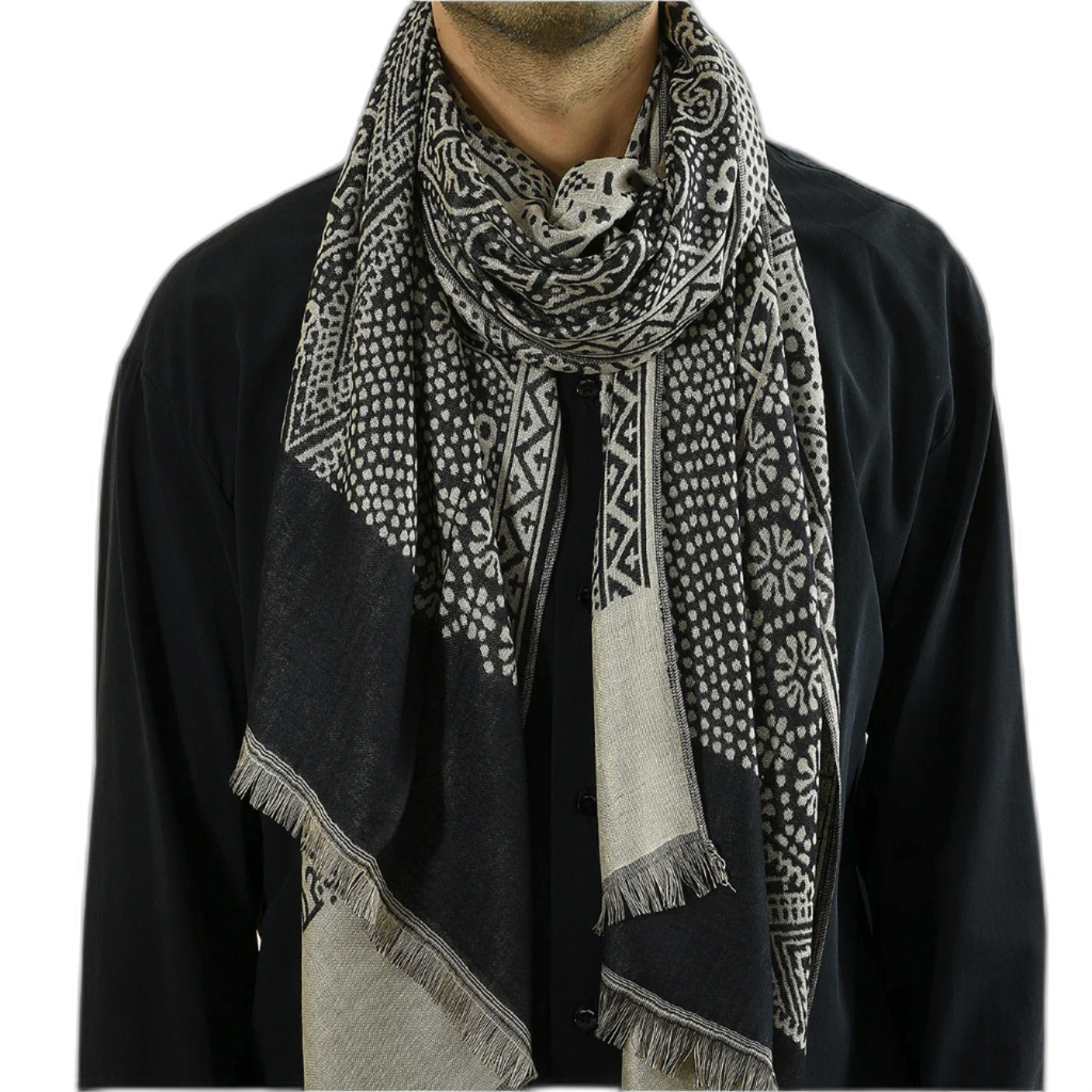 Mosaic Linen Pashmina Scarf