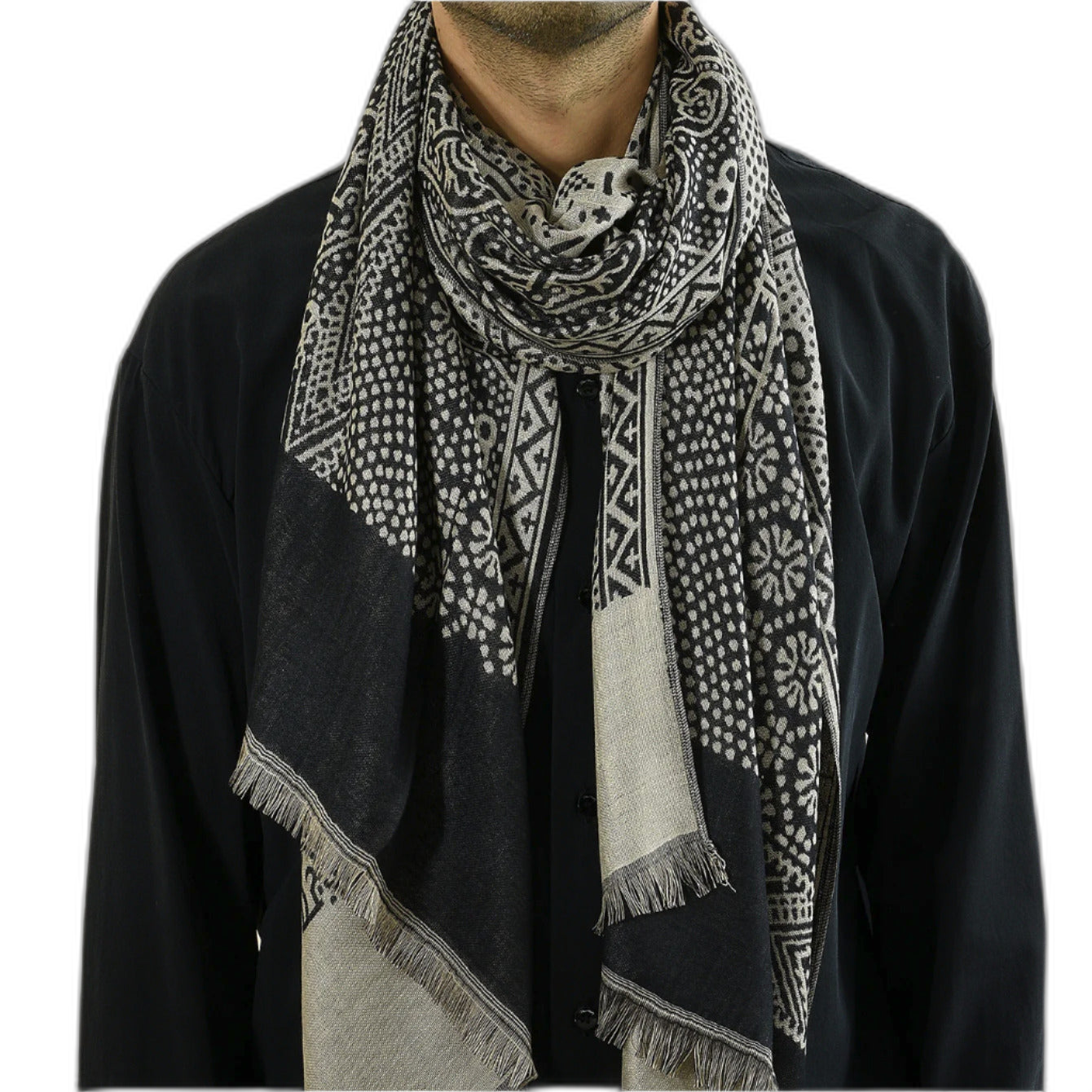 Mosaic Linen Pashmina Scarf
