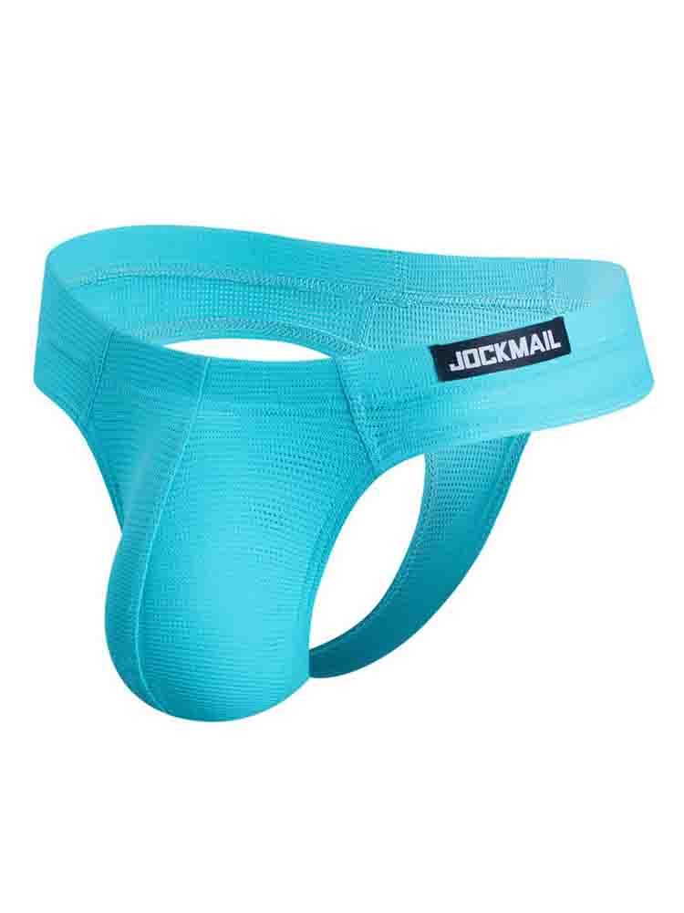 Men's Solid Color Mesh Bikini Briefs