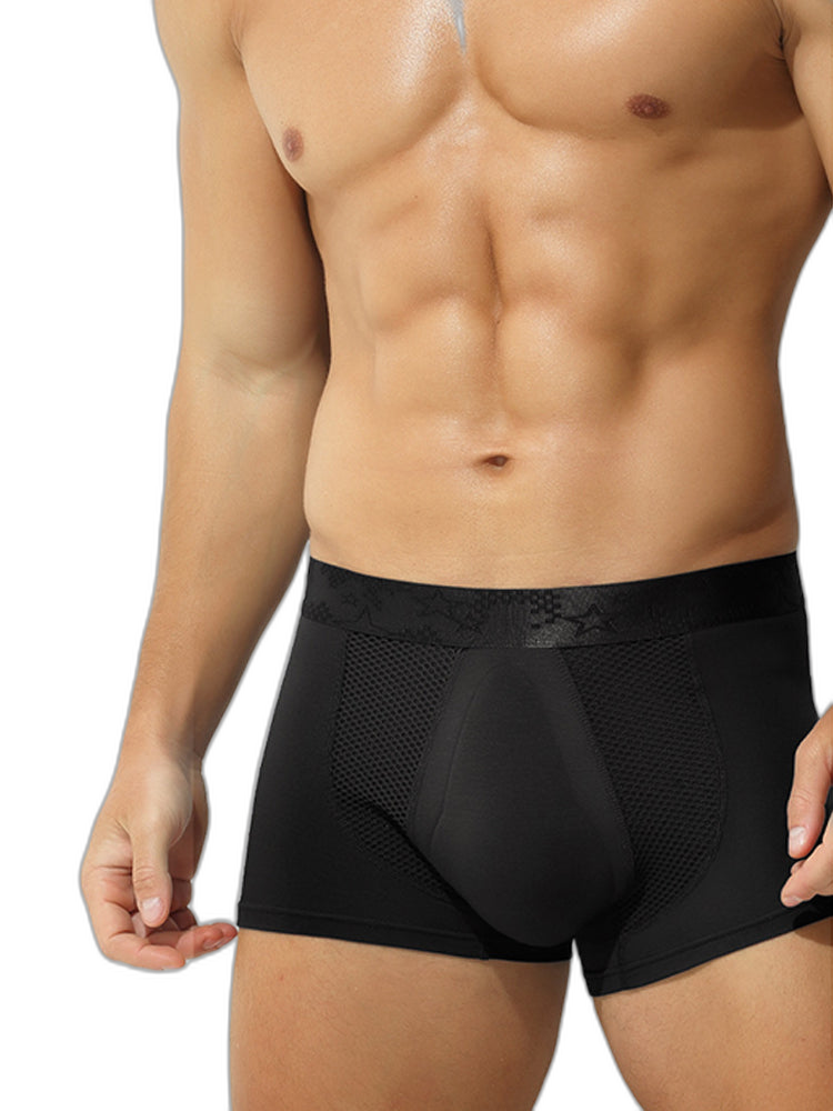 3 Pack Men’s Breathable 3D Pouch Trunks