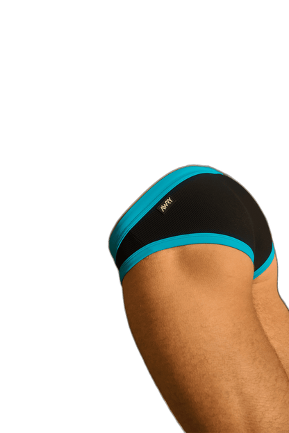 SURGE Contrast Swim Briefs - Black