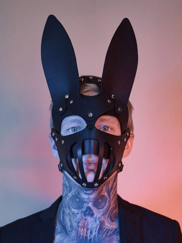 Rabbit Ear Half Facemask - Black