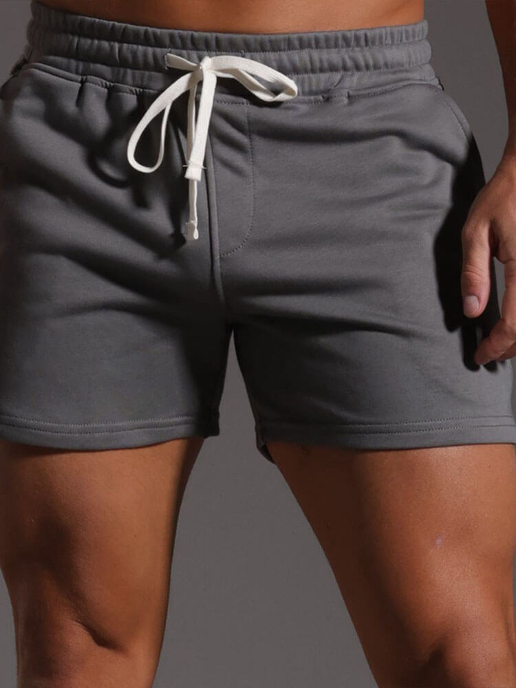 Men's Casual Cotton Drawstring Athletic Short