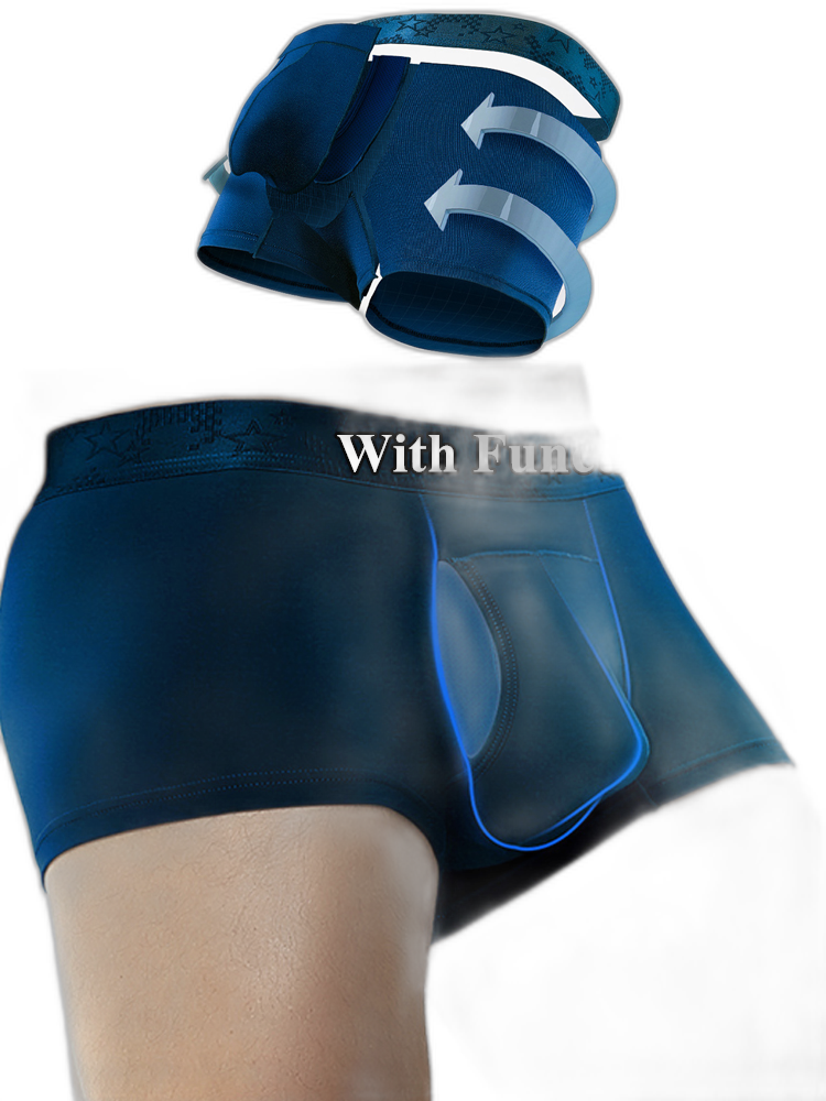 4 Pack Men’s Support Pouch Trunks With Functional Fly