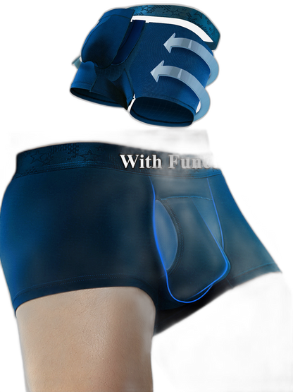 4 Pack Men’s Support Pouch Trunks With Functional Fly