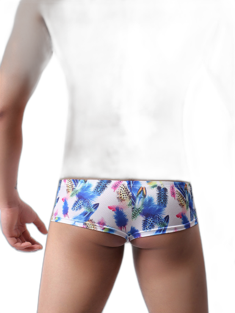 4 Pack Men's U-Pouch Low-Rise Moisture-Wicking Trunks