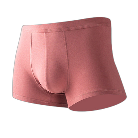 4Pcs Modal Pure Color Thin U Convex Boxer Briefs For Men